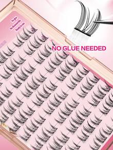 Waloshow 10 Rows Fluffy Cat Ear False Eyelashes, Suitable For Daily Wear - Black - View 3