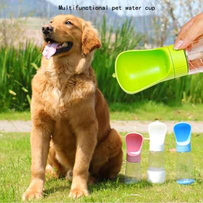 Customizable Name Personalized Pet Dog Water Bottle, Leak-Proof Portable Pet Travel Water Cup, Outdoor Walking Small Dog Drinking Water Dispenser, Lightweight Dog Travel Camping Water Distributor