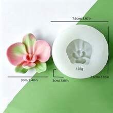 Khuôn silicon hình hoa lan bướm mới, khuôn silicon nhỏ giọt nhựa thạch cao, khuôn silicon tạo mùi thơm cho ô tô - A-trắng - Xem 2