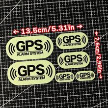 6pcs Glow-In-The-Dark GPS Alarm System Car Stickers, Waterproof DIY Car Window Side Body Rear Windshield Sun Shade Vinyl Decals, Suitable For Cars, Motorcycles, Bicycles, Laptops - 6pcs - View 8