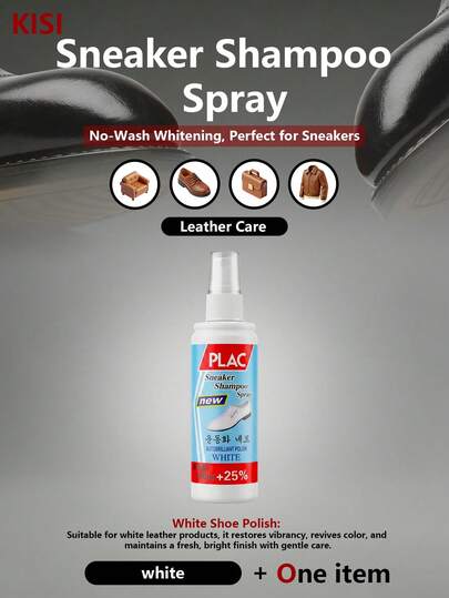 KISI Special Cleaner For White Sneakers, Magic Cleaning Solution For Sports Shoes, Ideal For Stain Removal, And Dedicated Cleaning Spray For White Athletic Shoes.
