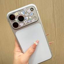 Hình dán hoạt hình dễ thương hình trái tim kèm miếng dán cường lực độ nét cao, tương thích với Apple 17promax/17pro, chống trầy xước, bảo vệ màn hình, thích hợp làm quà tặng cho các bạn gái. - Phim ống kính - Xem 4