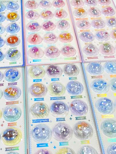 Nhãn dán 3D nổi, vui nhộn, sáng tạo, nhiều màu sắc dùng cho sổ tay, nhãn dán 3D LCD tinh tế, nhãn dán trang trí DIY có thể tái sử dụng, nhãn dán tương tác cho trẻ em, nhãn dán trang trí hàng ngày, nhãn dán trang trí tiệc tùng, trò chơi dán nhãn cho trẻ em, đồ trang trí điện thoại 3D DIY dễ thương, nhãn dán thủ công mỹ nghệ cho trẻ em, nhãn dán trang trí cho nhật ký, sổ tay, hộp bút, phong bì, hộp quà, khung ảnh.