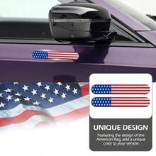 2PCS Amen Flag  Decal 3D Eossed Ml Badge Sticker Car Ow Bumper Fender Stre Decal 6" X 1" USA Flag Stickers Universal  Veicle Se RV Red - Red - 查看 6