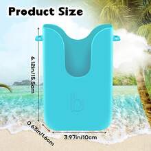 Silicone Phone Holder Bogg Bags, Compatible Phone Attachment, Beach Tote Bag Accessory – Holder Bogg & Similar Beach Bags (Black) - Màu lục lam - Xem 2