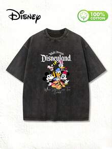 Vintage 1955 Disneyland Est. T-Shirt - "Where Dreams Come True" Graphic Tee In 100% Washed Cotton - 黑色 - 查看 2