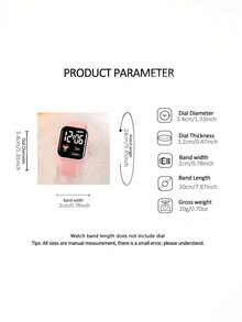 2/1pc Girl's Fashionable Elegant LED Heart-Shaped Digital Display Electronic Watch, Paired With Stylish Multifunctional Wallet, Suitable As Birthday/Holiday Gift For Girls, Great For Back To School, Parties, Travel And Daily Life. Graduation Season, Mother's Day, Gift For Family And Friends - Multicolor - View 10