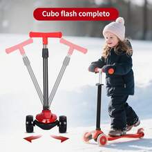 Scooters para niños, Regalos Divertidos para Navidad y cumpleaños, Scooters de Tres Ruedas Altamente Ajustables,Cubierta Antideslizante Inclinada para dirigir y Extender - Rojo - Ver 5