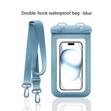 Waterproof Bag Universal Waterproof Phone Case Airbag Waterproof Phone Shell Swimming Waterproof Phone Pouch Beach Waterproof Phone Dry Bag Suitable For Smartphones, Christmas Halloween Gift, Home Room Birthday New Year Accessories, Interesting Gift For Friends, Summer Beach Waterproof Phone Bag Double Layer Phone Large Size Swimming Beach Storage Wallet Card Bag Dry Bag Suitable For Summer Vacation Diving Swimming Beach Phone Case - Double Hook Waterproof Bag - View 12