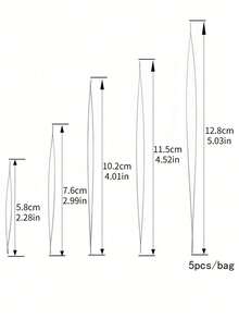 Set de 5 piezas de herramientas de acero inoxidable para hacer cuentas, que incluye agujas para cuentas, agujas de ojo grande, agujas de agujero central y accesorios para enhebrar collares hechos a mano - Multicolor - Ver 4