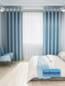 1 thanh treo rèm bằng thép không gỉ, có thể điều chỉnh độ dài, thiết kế xoắn ốc, đế nhựa, thích hợp cho rèm tắm, rèm cửa sổ, tủ quần áo, ban công phơi quần áo. - Nhiều màu - Xem 1