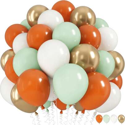 Bộ 20/35 quả bóng bay màu cam, vàng sâm panh, trắng, xanh lá cây Macaron, hoàn hảo cho tiệc sinh nhật bé gái, tiệc mừng em bé chào đời, đám cưới, Ngày của Mẹ, Lễ Phục Sinh, Giáng Sinh, trang trí tiệc theo chủ đề công chúa.