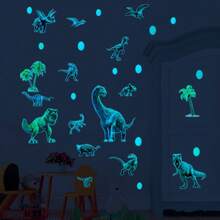 1 Set de Pegatinas de Pared Que Brillan en la Oscuridad, Pegatinas de Pared Autoadhesivas con Patrón de Dinosaurio, Decoración del Hogar para Dormitorio, Entrada, Sala de Estar y Pasillo, Pegatinas de Pared Removibles - Varios estilos - Ver 6