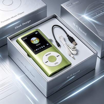 Mini Portable MP3 Player For Sports, 1.8 Inch Color Screen Music Player With Long Battery Life, Lightweight MP3 Player With Earphones For Running, Hiking, Gym