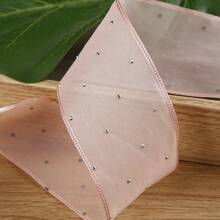 Beaded Chiffon Ribbon Bow DIY Hair Accessory Material For Clothing, Shoes, Hats, Wedding Decoration - Multicolor - View 18