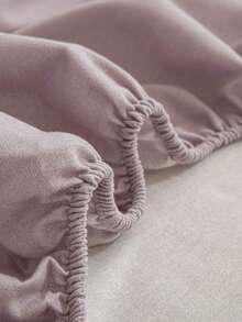 Camel Brushed Soft & Comfortable 3 PiecesBed Sheet Set - Mauve Purple - View 7