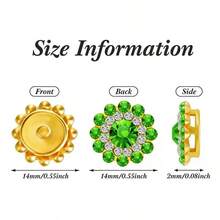 100 pezzi di strass a forma di girasole, strass in vetro adatti per artigianato e abbigliamento fai-da-te - Strass a forma di girasole - Visualizzare 3
