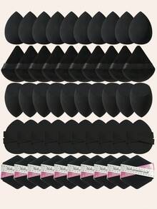 5/10/20/30/40/50PCS Makeup Tools Set Including:10PCS Makeup Sponges For Liquid Makeup+10PCS Mini Makeup Sponges For Liquid Makeup+10PCS Triangle Powder Puffs For Loose Powder And Makeup Setting+10PCS Air Cushion Powder Puffs For Facial Makeup+10PCS Mini Air Cushion Powder Puffs For Facial Concealer Makeup - Black - View 14