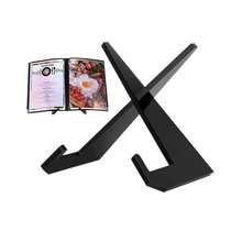 Transparent Acrylic Display Rack, Serving Tray, Cake Display Rack, Easel-Style Art Display Rack, Round Plate Display Rack, Display Rack, Souvenir Display Rack, Art Display Rack, X-Shaped Ceramic Plate Display Rack, Vinyl Record Art Frame, Cookbook Display Rack - Clear - View 2