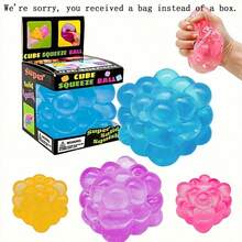 1 quả bóng bóp hình khối Maltose 3D, đồ chơi bóp nhả kích thích giác quan cho trẻ em từ 2 tuổi trở lên, quà tặng chơi ngoài trời cho tiệc Phục Sinh, đồ chơi giảm căng thẳng, đồ chơi kích thích giác quan, quà nhét tất Giáng sinh, đồ chơi tắm, quà tặng trẻ em, túi đóng gói ngẫu nhiên. - Nhiều màu - Xem 2