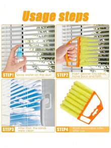 1/2 chiếc, Chổi vệ sinh cửa chớp bằng nhựa, dùng để làm sạch bụi trong các khe cửa chớp và khe điều hòa. Chổi vệ sinh có tay cầm bằng nhựa hiện đại, thích hợp để làm sạch cửa sổ nhà bếp, cửa sổ văn phòng, cửa sổ phòng ngủ, cửa sổ phòng khách và các khe hở của thiết bị gia dụng. - nhiều màu - Xem 11