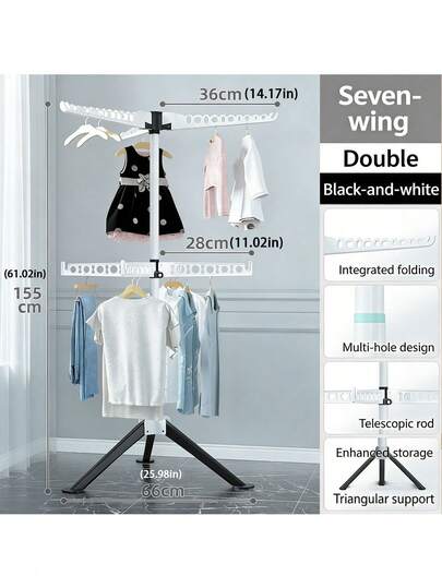 1pc Foldable Octopus Drying Rack, Floor-Standing, Multi-Functional, Home Laundry Drying Rack, Indoor Small Octopus Type, Foldable Drying Rack, Floor-Standing, Multi-Functional Mobile Clothes Drying Rack, Drying Quilt Rack, Floor-Standing, Foldable, Multi-Layer Drying Rack, Multi-Functional Towel Rack, Balcony Drying Rack, Simple Bedroom Storage Rack, Drying Shoes & Socks, 360 Degree Rotation, Multi-Functional Independent Foldable Drying Rack With Towel Hooks, Suitable For Balcony Drying, Suitable For Back To School/Dorm/Valentine's Day/Mother's Day/Holiday Party