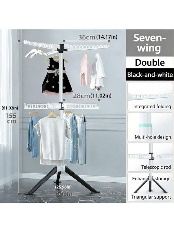 1pc Foldable Octopus Drying Rack, Floor-Standing, Multi-Functional, Home Laundry Drying Rack, Indoor Small Octopus Type, Foldable Drying Rack, Floor-Standing, Multi-Functional Mobile Clothes Drying Rack, Drying Quilt Rack, Floor-Standing, Foldable, Multi-Layer Drying Rack, Multi-Functional Towel Rack, Balcony Drying Rack, Simple Bedroom Storage Rack, Drying Shoes & Socks, 360 Degree Rotation, Multi-Functional Independent Foldable Drying Rack With Towel Hooks, Suitable For Balcony Drying, Suitable For Back To School/Dorm/Valentine's Day/Mother's Day/Holiday Party
