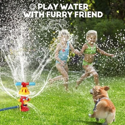 Juguete rociador de hidrante giratorio de 360 grados, juguete de agua para juegos de jardín y patio al aire libre para niños, rociador de agua interactivo para baño y refrescante como regalo