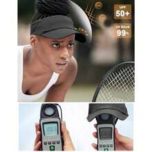 Sport Sun-Visor Hat Men Women Summer Lightweight Cooling Running Tennis Sweat-Band Cap - 黑色 - 查看 6