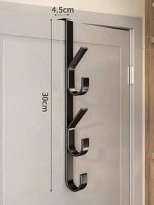 1pc Door Mounted Hanging Rack, Clothes Hanger, Plastic Home Storage & Organization Hook For Bags And Apparel - Multicolor - View 11
