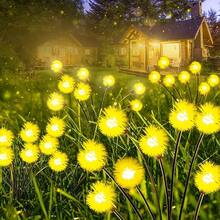 1pc Solar Dandelion Ground Stake Light, Dual Mode Solar Panel, Landscape Light, Swaying In Wind, Garden Decor Light, Outdoor Waterproof Yard Ornament Light - Star - View 2