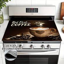 1pc Love Flower Coffee Theme Style Coffee Machine Mats, Dish Mats, Tableware Mats, Table Mats, Especially Suitable For Coffee Machines And Coffee Pots, Bar Mats, Bar Accessories, Very Suitable For Kitchen Use. - Multicolor - View 6