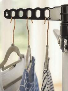 Extra Large Capacity Clothes & Underwear Drying Rack, Vertical Foldable, Black And Blue, Suitable For Balcony And Laundry Room, Free-Standing, Vertical Drying Rack, Foldable Stainless Steel Drying Rack, Mobile Drying Rack With 4 Wheels, Drying Rod, Drying Rack, 4-Tier Drying Rack, With Wheels, Adjustable Width, Foldable Side Wings, Drying Rack - Multiple Specifications - View 7
