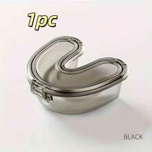 1pc U-Shaped Retainer Case, For Retainers And Aligners, Comes With 1 Cup For Cleaning - Multicolor - View 10