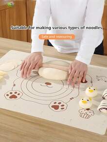 1 pieza Tapete para amasar - Antiadherente, Fácil de limpiar - Disponible en azul/púrpura/blanco/rosa, Fácil de limpiar, Adecuado para galletas, masa, horneado de pasteles, herramientas de repostería esenciales para pasteles chinos, excelente para Navidad, Pascua, Acción de Gracias, Tapete para amasar, Fácil de limpiar y guardar, Resistente al calor, Disponible en azul/púrpura/blanco/rosa, Con aro de tamaño para pasteles, Apto para hacer pasteles, masa, galletas, horneado, herramientas esenciales para la repostería en el hogar - Multicolor - Ver 3