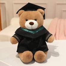 PhD Graduation Cap With Teddy Bear Ribbon | Creative PhD Graduation Souvenir, Plush Teddy Bear Doll, Dormitory Decoration Photo Prop, Graduation Season Gift For Teachers, Classmates, And Friends. - Multicolor - View 17