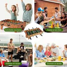 Mesa de Futbolito, Mesa Multijuegos para Niños y Adultos, Juegos de Puzzle de Futbol con 3 Fútbol, para la Familia, la Sala de Juegos, los Amantes del Fútbol - 1 - Ver 7