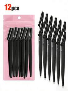 30pcs/paquete Exquisitas Navajas Faciales en Bolsa, Recortadores de Cejas y Removedores de Vello Facial, Herramientas de Afeitado Facial Unisex con Hojas de Precisión, 1/3/6/12/24pcs (Rosa) - Multicolor - Ver 33