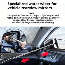 Retractable Car Rearview Mirror Windshield Wiper, Mini Car Window Cleaning Squeegee - 1PCS - View 4