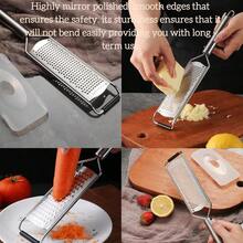Stainless Steel 12 Inch Cheese Grater, Vegetable Fruit Grater Zester, Kitchen Lemon Metal Zester With Handle. - View 3