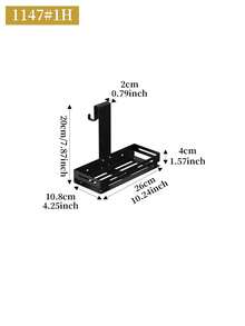 1 Giá đựng đồ dùng nhà tắm dễ lắp đặt, một/hai/ba tầng - Chất liệu kim loại, không cần khoan, treo trên cửa phòng tắm, dùng để đựng dầu gội, dầu xả và các sản phẩm chăm sóc da, phù hợp cho phòng tắm và gia đình, phụ kiện phòng tắm. - màu đen - Xem 13