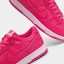 Nike Dunk Low Hyper Pink White Casual Shoes Women's DZ5196-600 - 玫紅色 - 查看 3