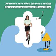 GUEVARA SPORTS Kinene| Scooter Patin del para Jovenes y Adultos, Patín del con Manubrio Ajustable, 2 Ruedas - Rojo y Azul - Ver 12