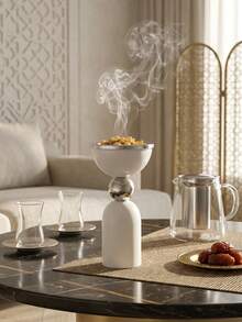 Lư hương pha lê kim loại trang nhã, lư hương cao cấp, lư hương truyền thống, lư hương chịu nhiệt và bền bỉ, kết hợp với chất liệu gỗ. - Phong cách trang nhã màu trắng - Xem 12