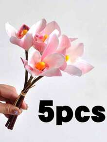 1pc/4pcs Set Artificial Orchid Potted Plants, Home Hotel Decor, Valentine's Day, Birthday, Graduation Gift, Home Decor, Back To School Supplies, Artificial Plants, Roses, Art, Flower Bouquet, Floral, Artificial Flowers, Dining Table Centerpiece, Flowers, Artificial Flowers For Decor, Wedding Decor, Wedding Flowers - Multicolor - View 19