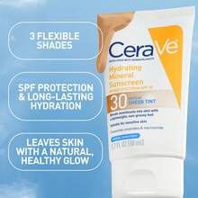 CeraVe Close-To-Skin Tone Tinted Hydrating Mineral Sunscreen SPF 30, 50ml, Sheer Medium Tint, Blends Seamlessly - 白色 - 查看 2