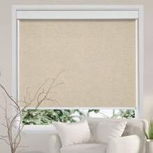 Light Filtering Roller Shades For Windows Free-Stop Cordl Window Blinds Khaki 36" X 72" Natural Woven UV Protection Privacy Roller Blinds For Indoors Windows Home Living Room Office - 36W X 72H - View 2