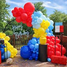 130-Piece Premium Colorful Red, Yellow And Blue Balloon Arch And Wreath Set, Featuring 18/10/5-Inch Round Latex Balloons, Perfect For Birthday Parties, Baby Showers, Bachelor/Bachelorette Parties, Bridal Showers And Gender Reveal Parties. - View 5