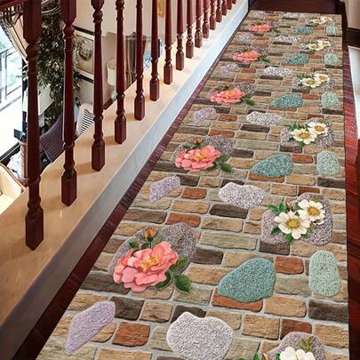 1 Stück Flur Schiebe-Teppich für Frauen, Rutschfester Teppich für Innenküche, Rutschfester Teppich für Flur, leicht zu reinigender Schiebe-Teppich