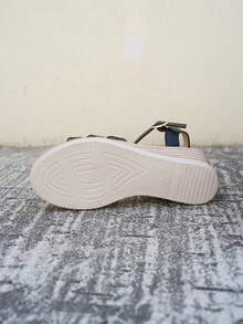 Sandal đế xuồng dày dặn, thoải mái, kiểu dáng thường ngày, dành cho nữ, mùa hè, màu đen, họa tiết dệt, kiểu dáng sang trọng, quai cài sau, sandal đế xuồng cao gót mũi tròn thời trang ngoài trời, sandal đế xuồng đi biển. - màu đen - Xem 7